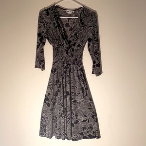 Ronni Nicole Black and White Floral Dress